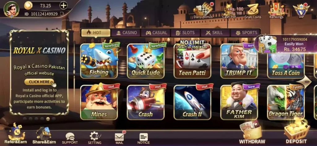 Royal X Casino gaming